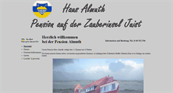 Desktop Screenshot of pension-juist.de