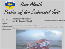 Tablet Screenshot of pension-juist.de